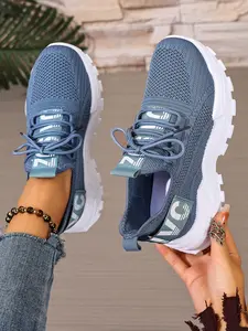 Women's Fashion Lace-Up Low-Top Sneakers, Lightweight Comfortable Casual Shoes, Breathable Running Shoes, Fashionable Running Shoes for Vacation Travel