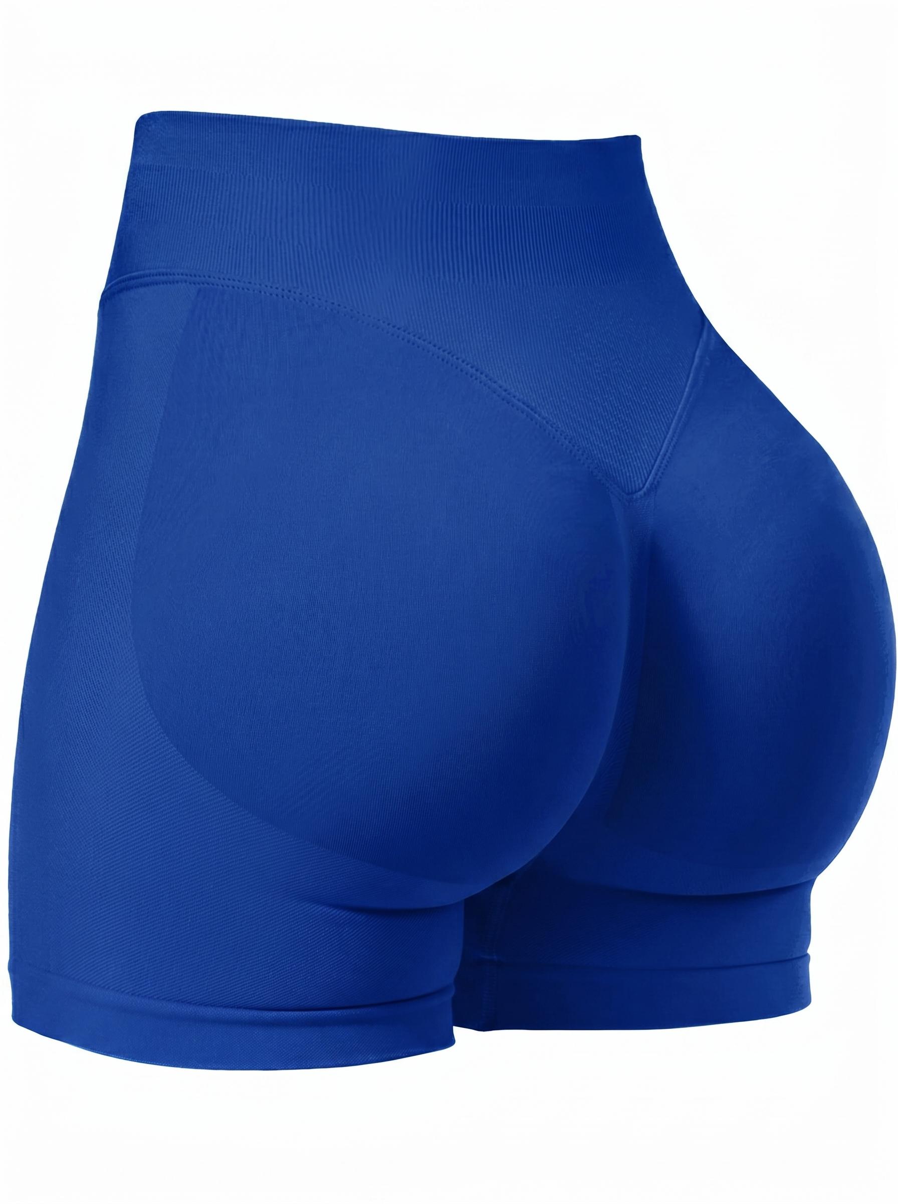 Women Seamless Lifting Sports Shorts,Comfortable High-Waisted Mini Workout Shorts,Stretch Fit Biker Shorts For Gym,Cycling,Running,Summer Elastic Butt Lifting Shaping Yoga Running Sports Shorts Summer