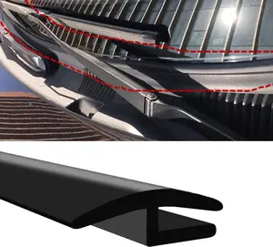 1.7M/ 5.6Ft Windshield Cowl Rubber Seal Strip, H-Shape Black Molding Trim Strips for    SUVs