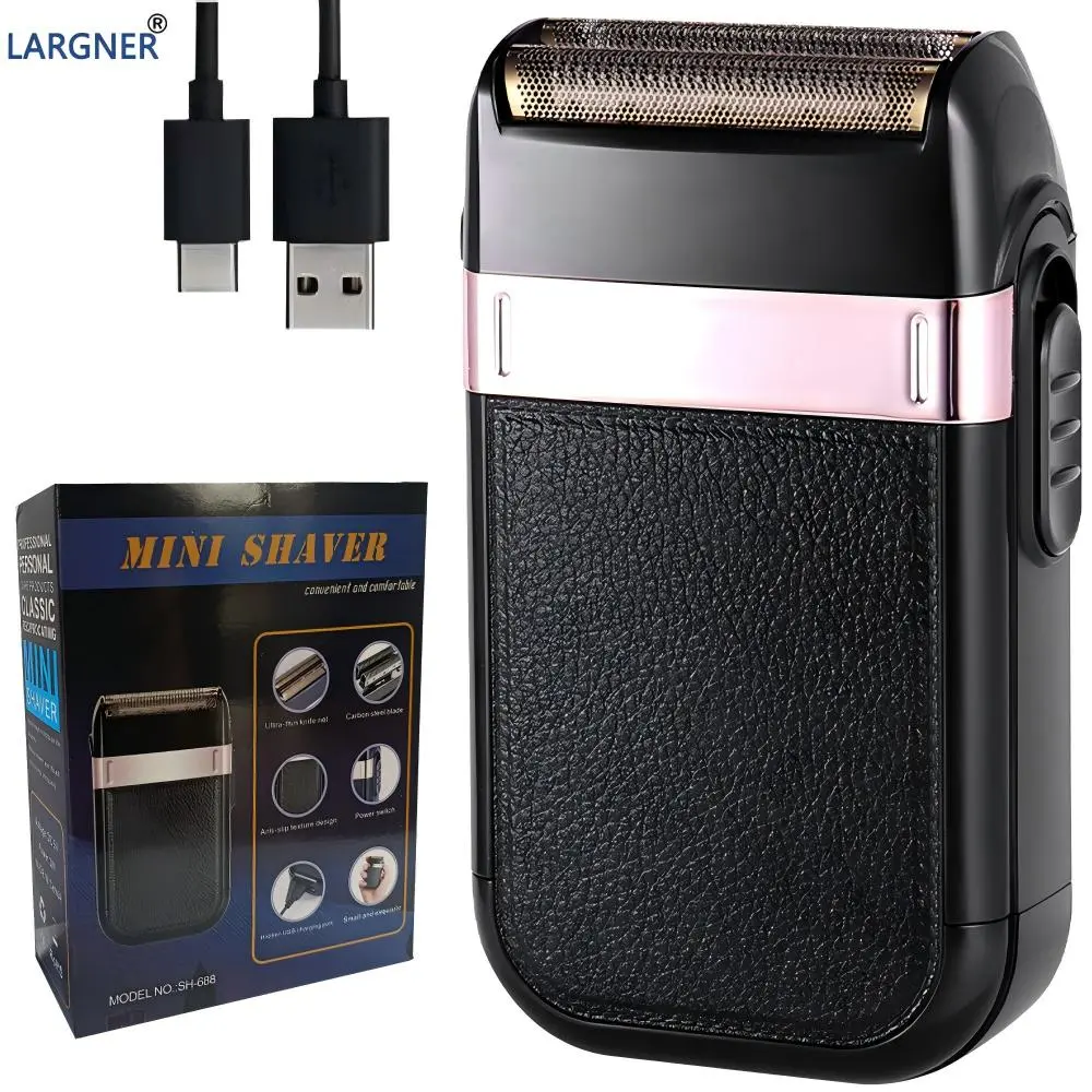 Rechargeable Electric Shaver, Advanced Reciprocating Grid Shaver, Durable Aluminum Foil Shaver, Cordless Portable Shaver for Travel & Outdoor, USB Rechargeable Shaver, Shaving Tool