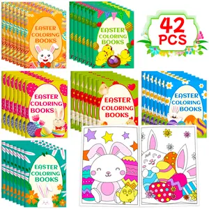 42 Pack Easter Coloring Books for Kids 4-8, 8-12, Easter Basket Stuffers Bulk Gifts Mini Coloring Books Party Favors for Boys Girls School Classroom Goodie Bags Stuffer Activity Supplies