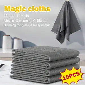 10 Pcs Thickened Magic Cleaning Cloth Reusable Microfiber Magic Cleaning Cloth Thickened Magic Cleaning Cloth, Magic Cloths For Cleaning Shower Glass Cars, Kitchen, Glass(30X30cm)