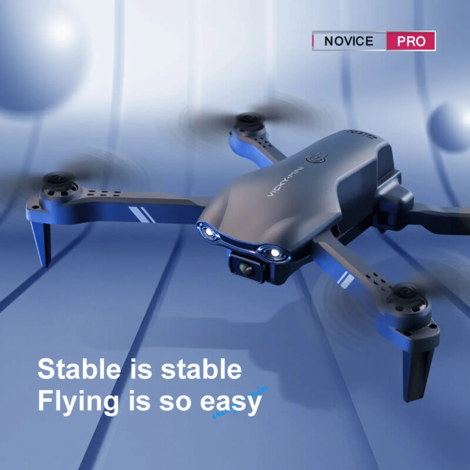 V13 Mini RC Drone 6K HD Dual Camera WiFi FPV Foldable Quadcopter with 2 Batteries Altitude Hold 3 Speed Modes 3D Flip Waypoint Function Kids Safe Gift