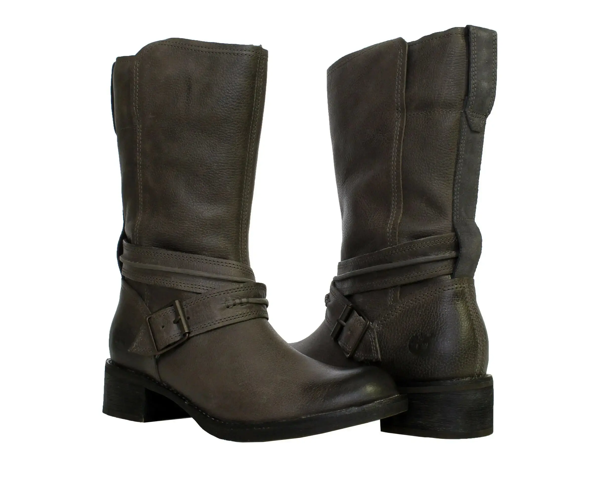 Timberland Whittemore Mid Side-Zip Boot in Grey Leather | Women's