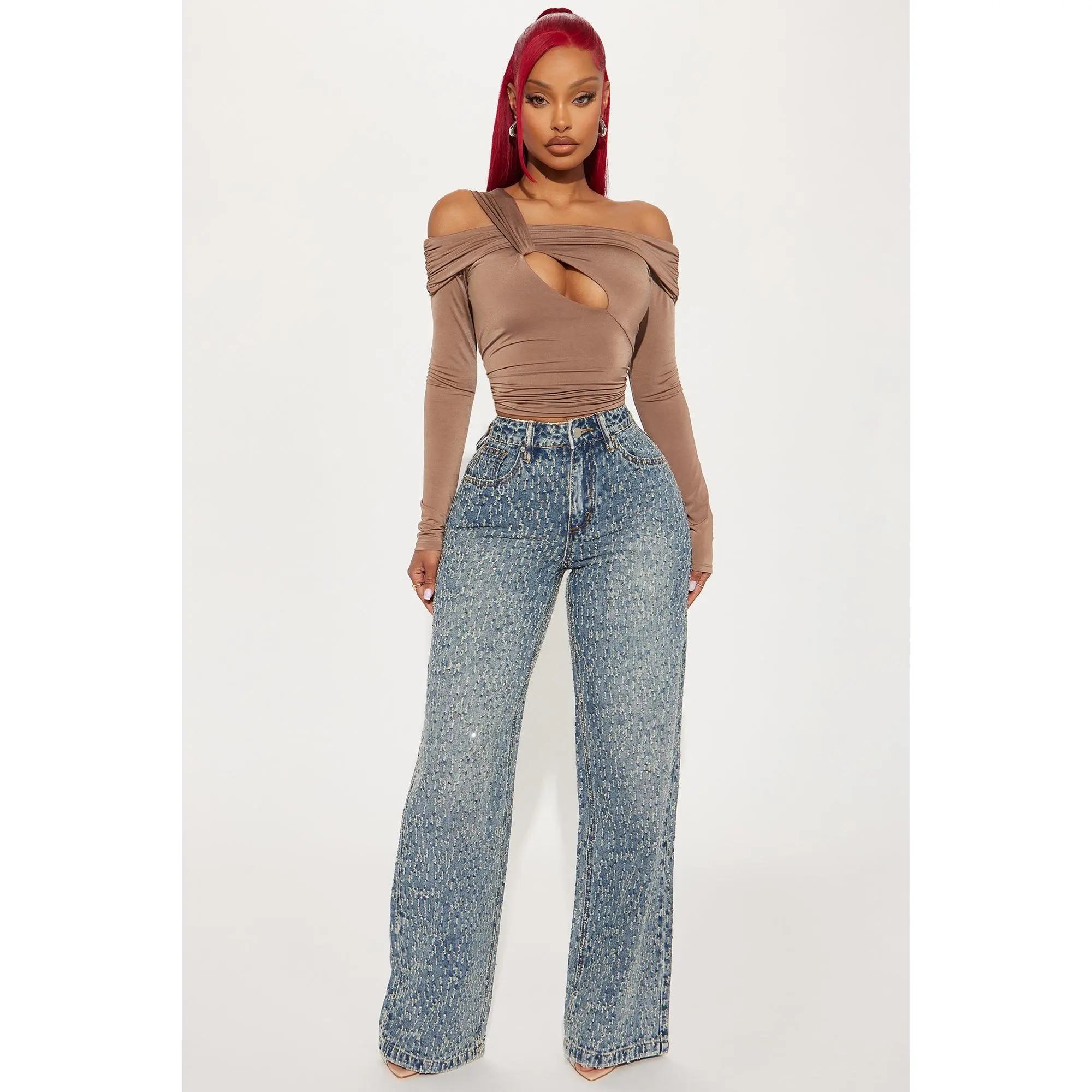 Turning The Page Embellished Wide Leg Jeans - Medium Wash Turning The Page Embellished Wide Leg Jeans - Medium Wash