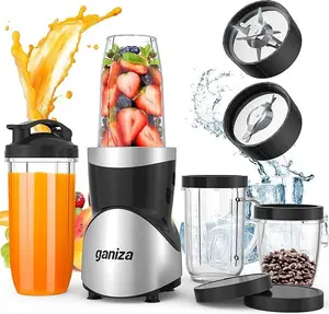 Big Promotion88Ganiza Smoothie Blender, 900W Blenders for Shakes and Smoothies, 15-Piece Personal Blender and Grinder Combo for Kitchen, Smoothies Maker with 4 Bpa-Free Portable Cup, Nutritious Recipe