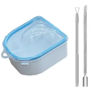 Dip Powder Remover Tools Nail Remover Bowl Nail Soaking Bowl,Cuticle Peelers