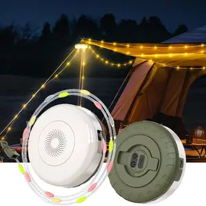 Camping String Lights, 32.8Ft Retractable Camping Light with 9 Lighting Modes, IP65 Waterproof Camping Lights for Tents, 30s Roll up Fairy Camp Lamp for Tent, Yard, RV, Patio, Party Decor