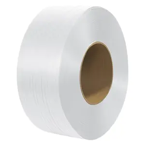 【DealsForYouDays】VEVOR Packaging Polypropylene (PP) Strapping Roll, 9900' Length x 1/2" Width x 0.03" Thickness, 243 lbs Break Strength, Heavy Duty Banding Pallet Strap Coil, Portable Strong Packing Straps, White