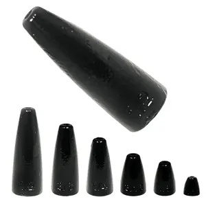 Size-Stamped Lead Worm Weights - 25pc Diamond Polished Bullet Sinkers - Reaction Tackle