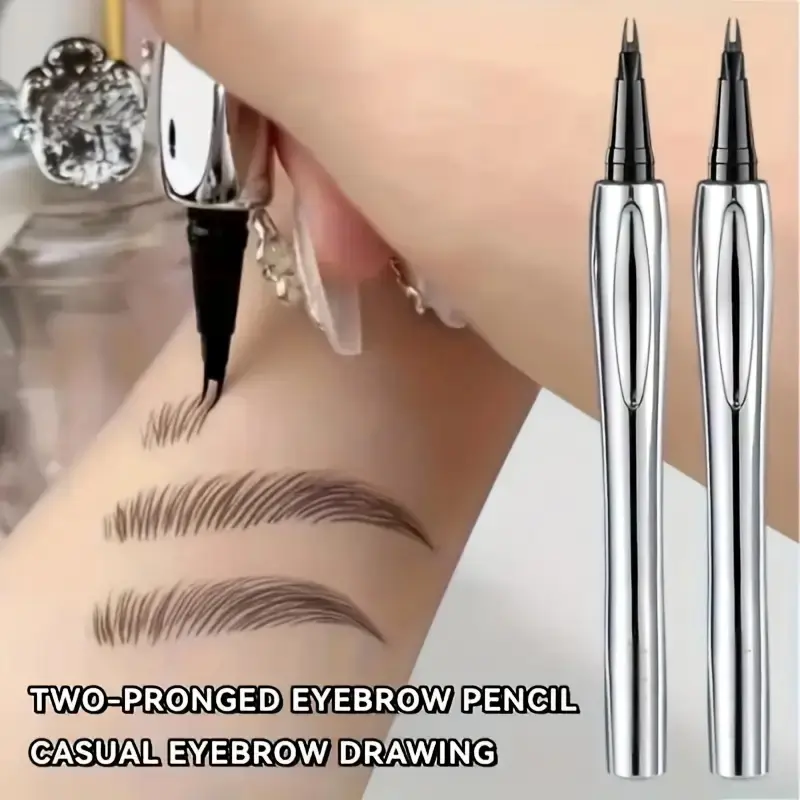 Double Head Eyebrow Pencil Set in Three Colors Fast Setting Waterproof Sweat Resistant Smooth Uniform for All Skin Types Perfect for Beginners Makeup 01 Honey Coffee Brown 2Pcs eyebrow pencil