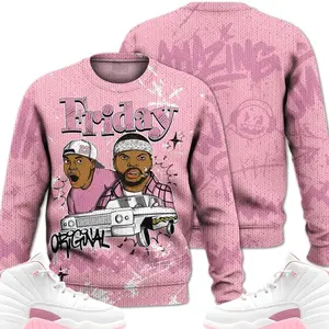 12 Medium Pearl Pink Ugly Sweater, Medium Pearl Pink 12s Outfits Shirt, Meme Friday Streetwear Unisex Sneaker Matching Shirts