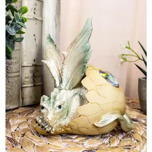 June Birthstone Dragon Egg Statue 5"Tall Alexandrite June Birthday Gem Dragon