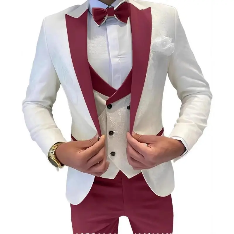 Brewer red suit + vest + trousers