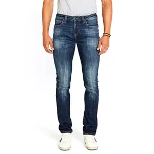 Slim Ash Men's Jeans in Sanded and Faded Blue - BM22591