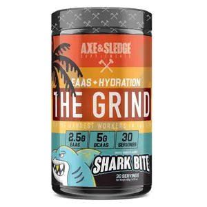 The Grind EAA + Hydration – 7.5g Amino Acids (EAAs + BCAAs) – Enhanced Recovery & Performance – Vegan-Friendly – No Stimulants – Shark Bite Flavor