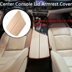 Center Console Lid Armrest Cover ABS Leather Texture Automotive Interior Accessories for BMW 5 Series F10 F11 F18 2010-2017 Interior Trim Accessories