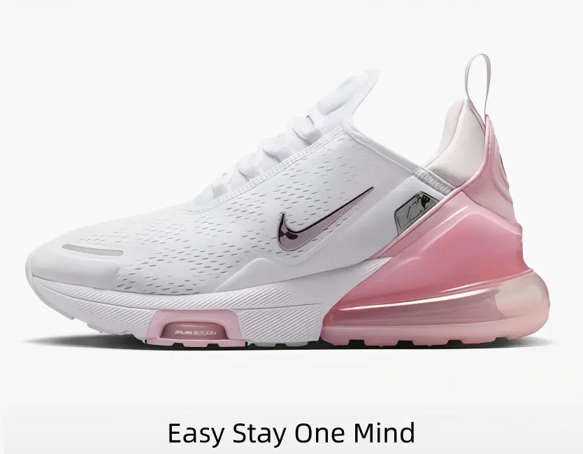 White Pink Mesh Low Top Air Cushion Casual Shoes Flexible Cushion Midsole Trendy Outdoor Training Streetwear Fashion Sneakers For Ladies