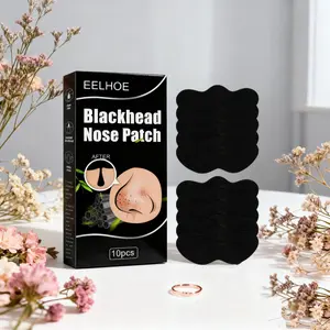 Nose Patches Bamboo Charcoal Blackhead Removal Acne Treatment Cleansing Pore Absorbs Oil Dirt Nose Mask Nose Stickers Tighten Pores Nose Strips
