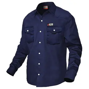 Nexon FR Shirt Navy Blue With Pearl Snap Buttons