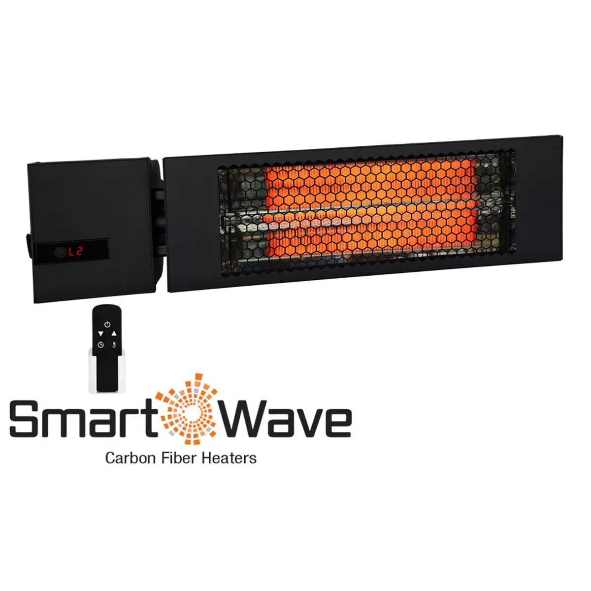 212 MAIN 24-in Carbon Fiber Infrared Heater - 240V Plug, 1500W Power, Remote Control, Adjustable Heating Temperature