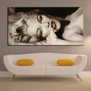 Marilyn Monroe , Legend, Cinema, Music, Dance, Sepia, Panoramic  No Frame Black and White Ace of Hearts  Framed Canvas  for Wall Decoration poster Artistic Paintings