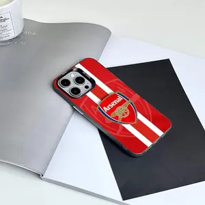 Arsenal Phone Case Shockproof Hard For iPhone 16 17 15 14 13 12 11 Pro Max Plus XS X Matte Colored Silver Cover