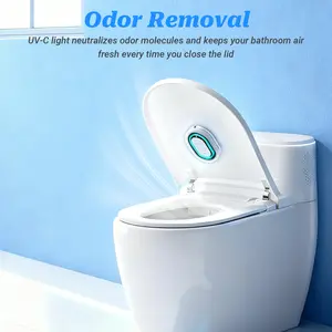 Smart Toilet UV Light Sanitizer Automatic Odor Reduction Chemical-Free Rechargeable Bathroom Hygiene Device UV-C Toilet Sanitizer for Fresh Bathroom