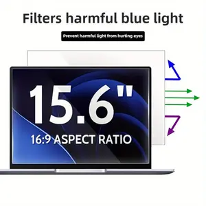 15.6 Inch 2 Piece Laptop Anti Blue Light Screen Guard - 16:9 Aspect 5H Hard Matte Finish Anti Glare Scratch UV Protection for Dell HP Lenovo Samsung Asus Ease Eye Fatigue