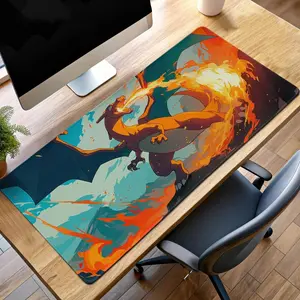 CCharizardd Fire Blast Gaming Mouse Pad Fire Type Desk Mat Gift