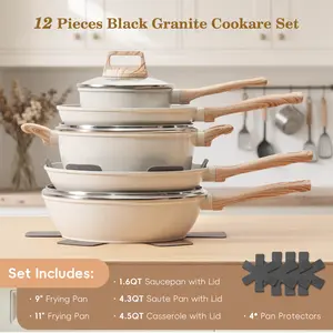 12pcs Granite Cookware Set Induction Cookware, Healthy Kitchen Cooking up on specials