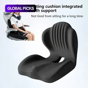 Memory Foam L-Shaped Chair Cushion, Back Support Seat Pad, Reduces Fatigue and Acts as a Posture Corrector for Office, Car and Truck Seats