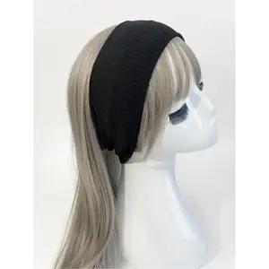 Solid Color Sports Headbands for Men & Women, Stretchy Cotton Sweatband, Non-Slip Moisture Wicking Hairband Ideal for Yoga, Gym Fitness, Running, Workout, Cycling, Basketball & All Outdoor Sports Activities