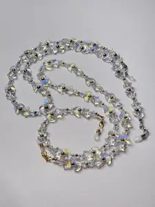 iArtJassy 'Celestial' Eyeglass Chain - 24in Adjustable Sunglass Holder with Glass Beads & 304 Stainless Steel for Secure Fit & Versatile Use