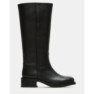 Steve Madden RIGGS BLACK LEATHER WIDE CALF - Wide