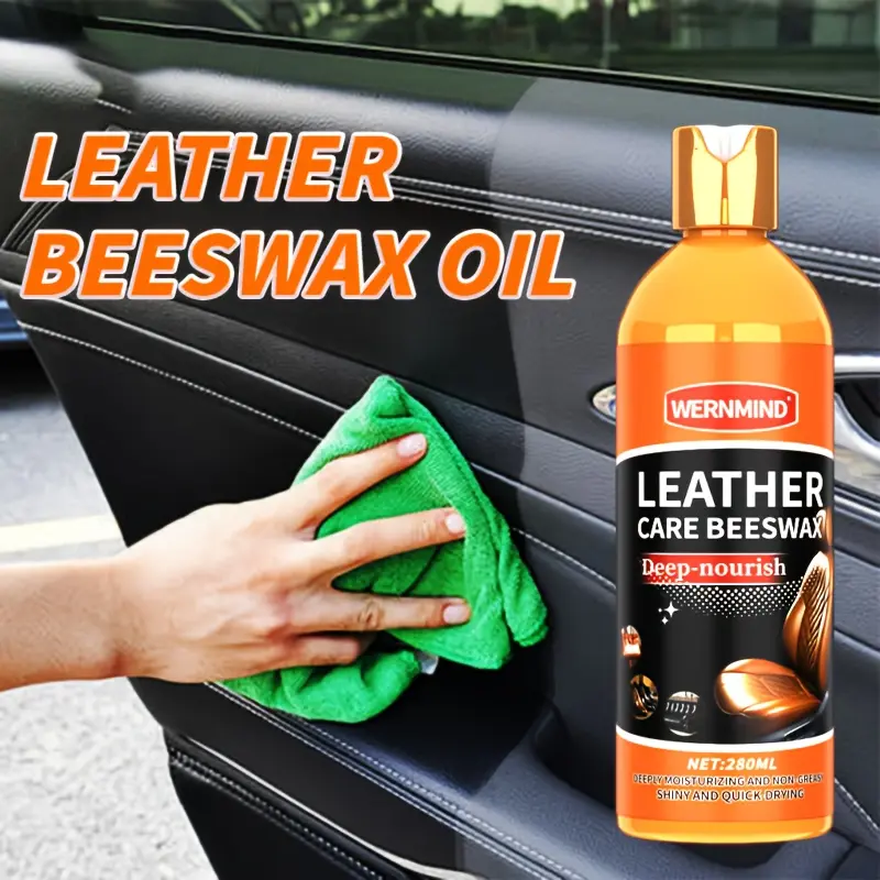 Leather Care Polish, Restoration Cream and Beeswax for Faux Leather Surfaces, Ideal for Car Interiors, Sofas, Shoes and Bags, Car Detailing Products, Auto Detailing Products, Automotive Detailing Product, Car Detailer