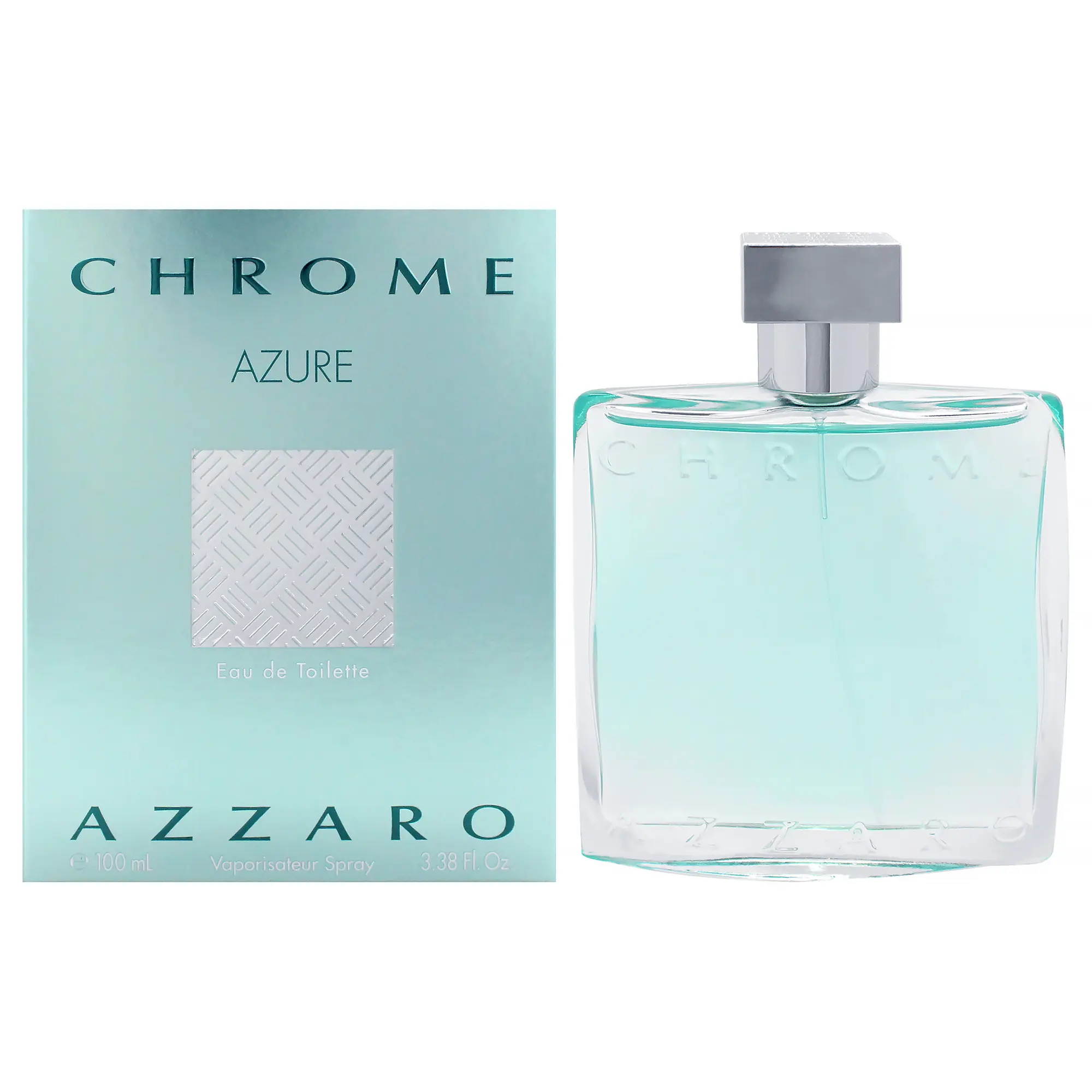 Azzaro Chrome Azure 3.4oz EDT – Crisp Sea Salt & Zesty Grapefruit | The Ultimate Refreshing Daily Scent