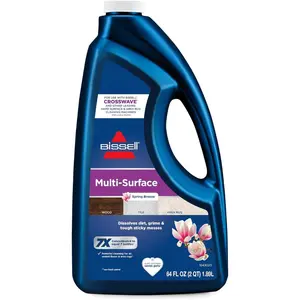 BISSELL MultiSurface Floor Cleaning Formula-Crosswave and Spinwave (64 oz), 17891, blue