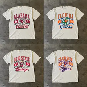 All Team Football T-Shirt SAND Color, Vintage College Sports Graphic Tee, Retro American Football Pullover, Classic Unisex Fan Shirt, Comfortable Cotton Top