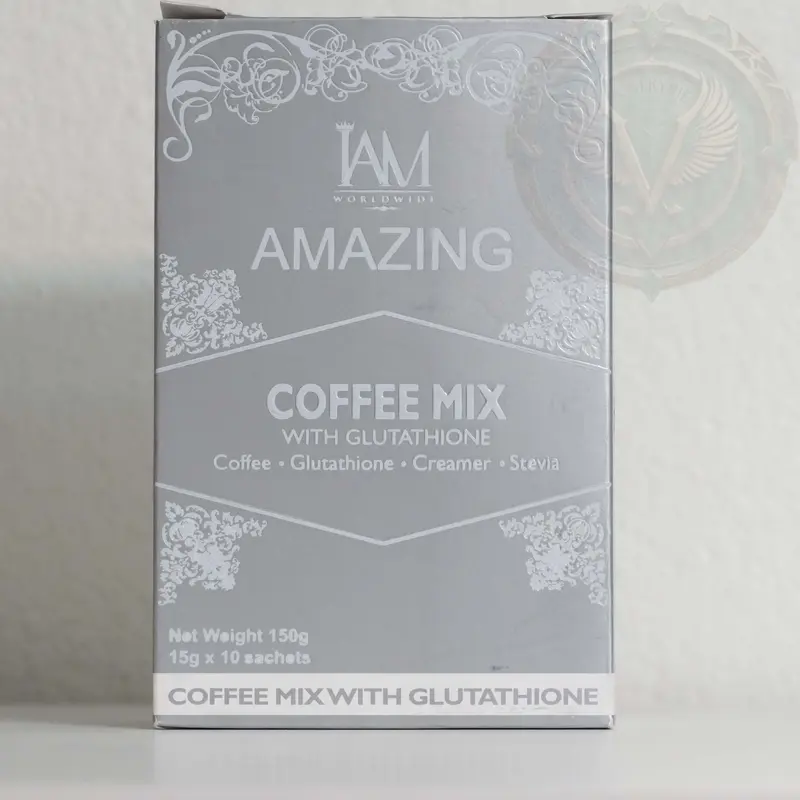 iam worldwide coffee with glutathione IAM Worldwide - Amazing Café Mocha with Barley and Alkaline Powdered Coffee Drink Mix 150g 10 Sachets from Philippines