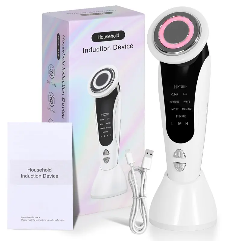 High Frequency Facial Beauty Massager, 7-In-1 Multifunctional Facial Massager, Facial Massage Beauty Tool, Facial Beauty Instrument, Facial Care Instrument, Facial Beauty Machine, Beauty Devices, Facial Care Tools, Gift for Women