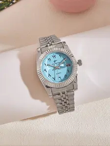 Women's Business Fashion Round Dial Analog Quartz Watch, Fashion Watch for Party, Daily Clothing Decor, Casual Trendy Wristwatch, Trendy & Exquisite Watch for Gift with Box