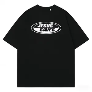 New Jesus Saves Retro Tee, Vintage Graphic T-shirt, Christian Clothing Womenswear Top Cotton Casual Unisex, Gift For Men Women