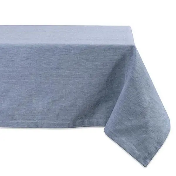Design Imports Solid Chambray 60" x 120" Tablecloth