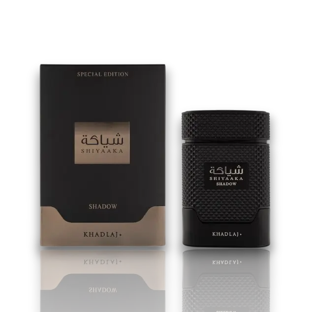 Khadlaj | Shiyaaka | Shadow | Men's Fragrance | 100 ML 3.4 OZ | Eau De Parfum | Cashmere Wood - Amber & Cedarwood