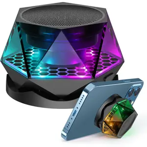Mobile Phone Suction Cup Bluetooth Speaker Portable Mini Subwoofer Luminous Small Cannon G200 Microphone Singing 5W