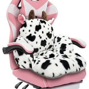 Cute Chair Cushion, Gaming Chair Cushion with Backrest Non-Slip, Comfy Seat Cushion for Office Desk, Kawaii Chair Cushions for Gamer