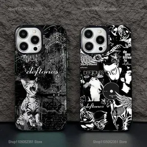 Band D-Deftones Phone Case For iPhone 17 Pro Max Air,16,15,14,13,12,11,Pro,XS,Max,Plus,Mini,SE & Samsung Galaxy S25 Ultra S24 S23 S22 S21 Plus Black Candy Matte Shockproof Cover