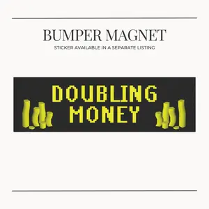 BUMPER MAGNET OSRS Doubling Money Meme Funny Car Magnet for Gamers Old School RuneScape Meme Vehicle Accessories Humorous Bumper Magnet Sticker Gaming Gifts Lobster Lover