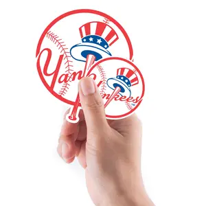 Sheet of 5 -New York Yankees:   Logo Minis        - Officially Licensed MLB Removable Wall   Adhesive Decal
